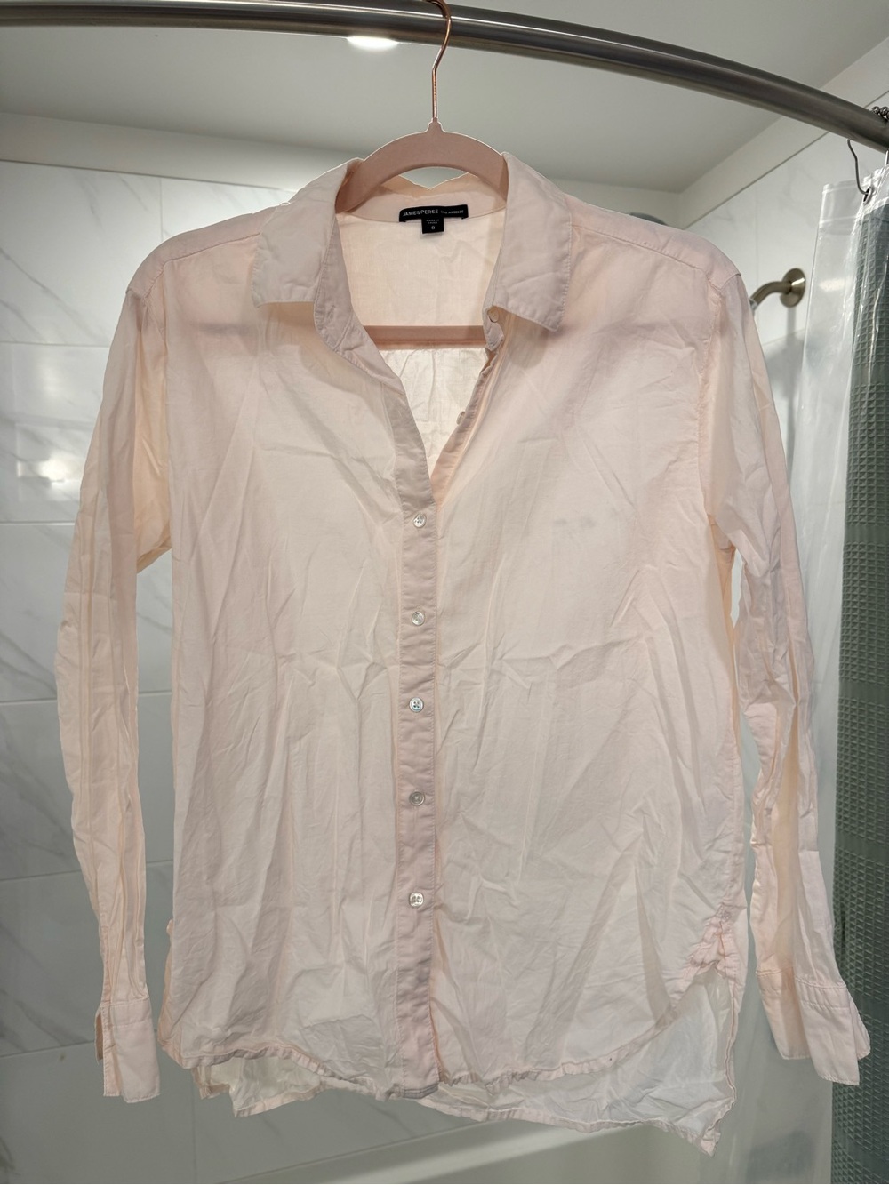 James Perse Cream Button-Front Shirt
